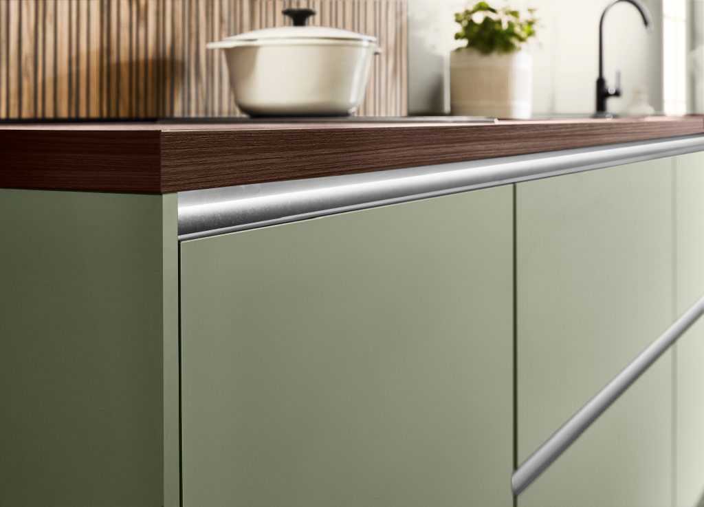 Senso bútorfront – prémium matt felület, bársonyos hatás, Lacquer premium honed olive