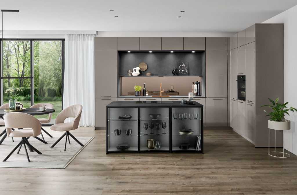 Novalux bútorfront – magasfényű lakkfelület, prémium elegancia, Lacquer taupe grey high gloss