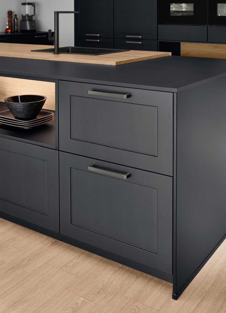 Nordic bútorfront – skandináv stílus, természetes atmoszféra, Lacquer perfect honed black