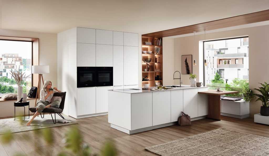 Easytouch bútorfront – ultramatt felület, ujjlenyomatmentes bevonat, Lacquered laminate alpine white ultra matt